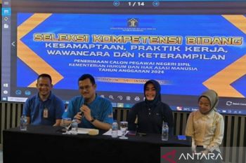 112 peserta CPNS Kemenkumham Sumsel ikuti tes praktik kerja
