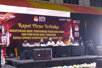 KPU Mimika tetapkan rekapitulasi suara hasil pilkada 2024