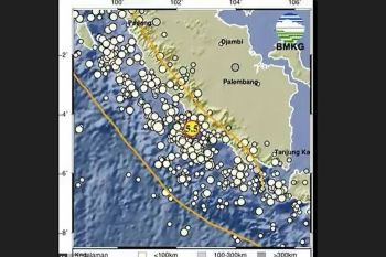 Gempa Magnitudo 5,5 guncang Bengkulu Selatan