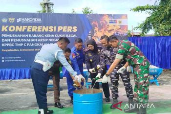 Bea Cukai di Kobar musnahkan barang-barang ilegal hasil penegakan periode 2023-2024