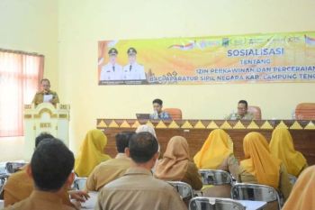 Pemkab Lampung Tengah gelar sosialisasi izin perkawinan dan perceraian