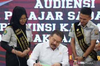 Jaksa Agung harap duta pelajar sadar hukum  jadi teladan edukasi hukum
