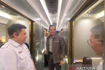 AHY jajal uji coba kereta langsung rute Jakarta-Yogyakarta tanpa transit