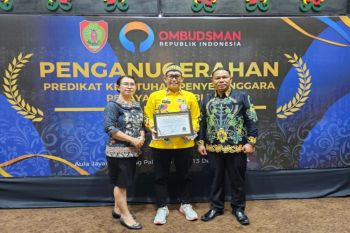 Ombudsman beri penghargaan kualitas pelayanan untuk dua puskesmas di Palangka Raya