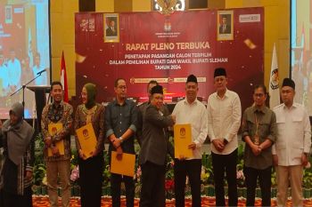 KPU Sleman tetapkan Harda-Danang sebagai Bupati-Wakil Bupati Sleman terpilih