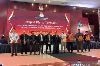 KPU Jember tetapkan Fawait-Djoko sebagai paslon terpilih Pilkada 2024
