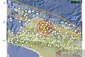 BMKG: Terjadi empat kali gempa di Sulawesi dan Papua Selasa dini hari