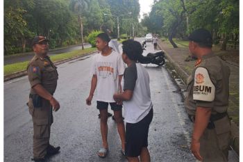 Satpol PP Bali gelar patroli di area perburuan Koin Jagat