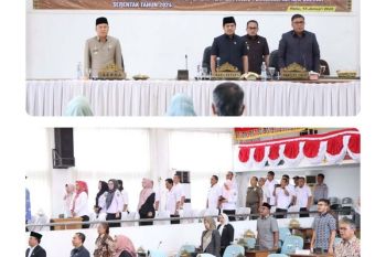 Pj Sekda Lampung Tengah hadiri sidang paripurna penetapan bupati dan wakil bupati terpilih