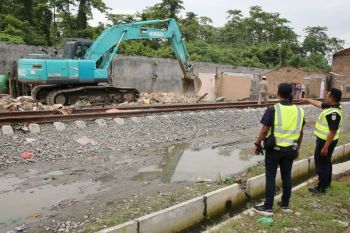 KAI Sumut tertibkan 130 bangunan untuk pembangunan Stasiun Helvetia
