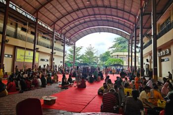 Sebagian korban kebakaran di Kemayoran diungsikan ke Polres Jakpus