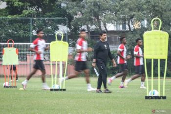 Latihan resmi timnas Indonesia U-20 jelang melawan Yordania