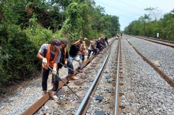 KAI Palembang ganti rel baru 131.500  meter selama 2024
