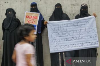Demo etnis Rohingya di Medan