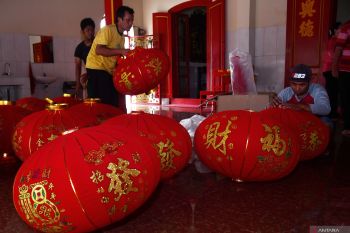 Persiapan Imlek di TITD An Hien Bio Magetan