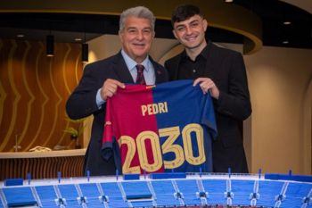 Barcelona resmi perpanjangan kontrak Pedri dan Gavi hingga 2030