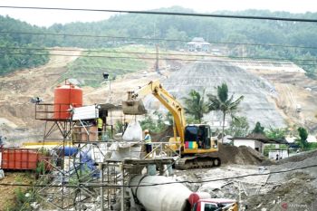 Progres pembangunan Bendungan Bagong Trenggalek