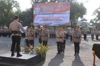 Tingkatlkan pelayanan, Polres Lombok Tengah gelar sertijab empat perwira