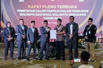 KPU Kota  Semarang tetapkan paslon terpilih Pilkada 2024