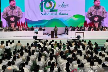 Prabowo sebut aura sejuk Nahdliyin tambah keberaniannya di Harlah NU