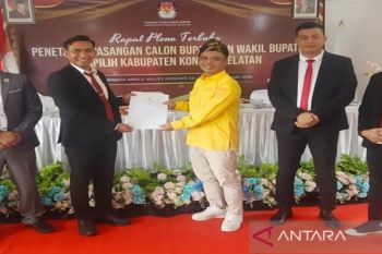 KPU Konsel tetapkan Irham-Wahyu Bupati dan Wakil Bupati terpilih