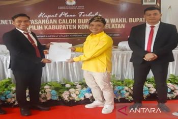 KPU Konsel tetapkan Irham-Wahyu bupati-wabup terpilih