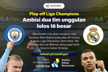 Play-off Liga Champions: Ambisi dua tim unggulan lolos 16 besar