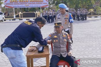 Polres Inhu cek kesehatan personel sebelum bertugas di lapangan