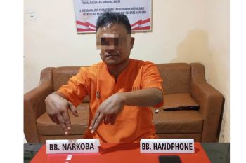 Bawa sabu 0,26 gram warga Kampar digiring ke Polres