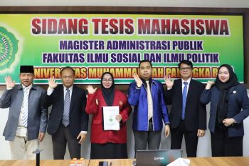 Wakil Bupati Kotawaringin Timur sidang tesis Magister Administrasi Publik di UMPR