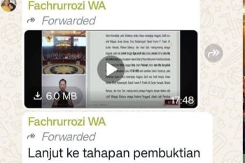 Tangkapan layar pesan Pejabat Disdikbud Siak dukung Paslon pilkada beredar