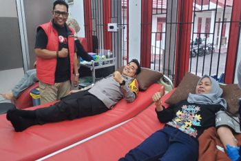 Sambut HPN 2025, Polres dan PWI Kotim donor darah bersama