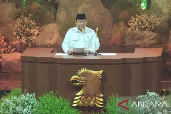 Prabowo Subianto ucap terima kasih ke Joko Widodo saat HUT Ke-17 Gerindra
