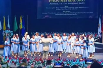 Kontingen Pesparawi Kota Ambon optimistis raih juara umum yang ketiga