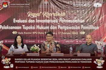 KPU Sulut evaluasi  tupoksi hukum dan pengawasan pemilihan