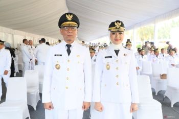 Gubernur dan Wakil Gubernur Lampung mengikuti pelantikan kepala daerah di Jakarta