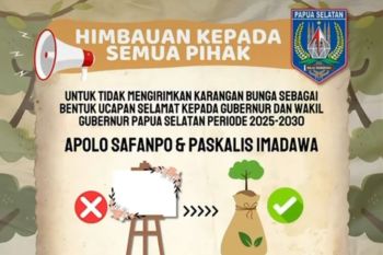 Cara keren Gubernur Papua Selatan minta ucapan dari warganya