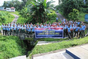 Lanud Sam Ratulangi dan masyarakat  sinergi jaga lingkungan bersih