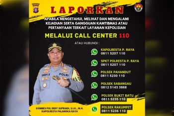 Polresta Palangka Raya sebar nomor pengaduan kesatuan untuk layani warga