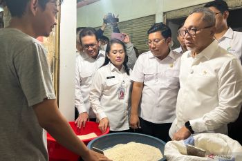 Zulhas-Mendag dan Bapanas cek harga di Pasar Johar Baru