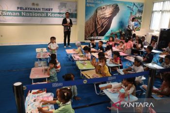 BTNK berikan edukasi tentang konservasi pada anak melalui lomba mewarnai