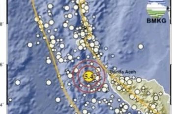 Gempa magnitudo 5,4 goyang Banda Aceh jelang shalat tarawih