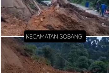 Ruas jalan menuju wisata negeri di atas awan terdampak longsor