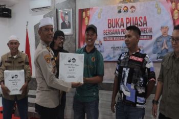 Polres Pemalang-Wartawan buka puasa bersama penuh kekeluargaan
