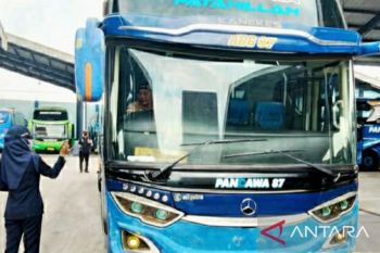 Dishub Karawang lakukan "ramp check" bus angkutan Lebaran