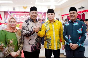 Bupati Bengkalis hadiri acara kenal pamit Kapolda Riau