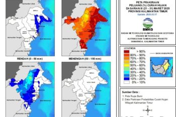 BMKG: Kaltim berpotensi hujan sampai lebaran