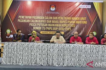 KPU tetapkan paslon kepala daerah ikut PSU Pilkada Parimo