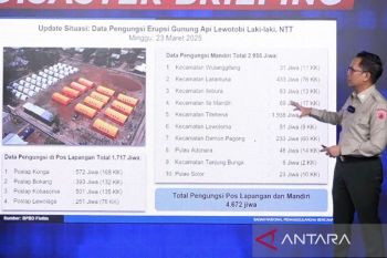 BNPB: Listrik Huntara korban erupsi Lewotobi menyala sebelum Lebaran
