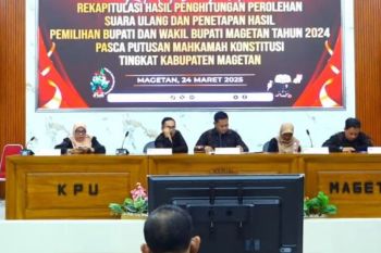 KPU Magetan : Nanik-Suyatni raih suara terbanyak pilkada pasca-PSU